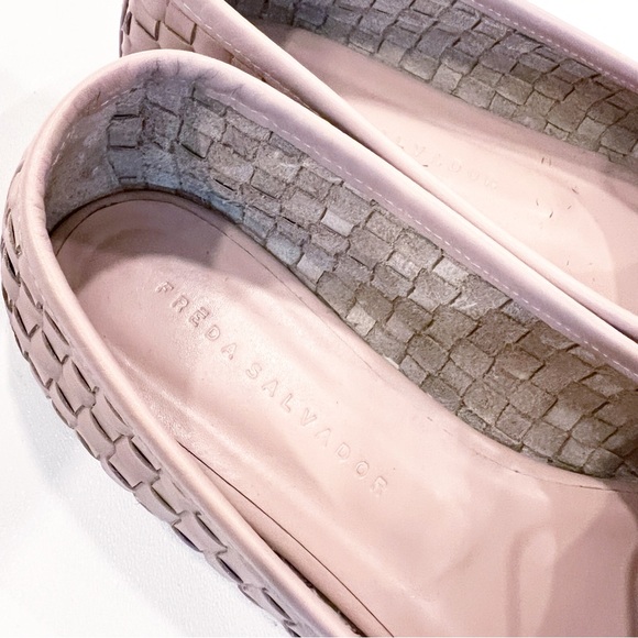 Freda Salvador Jada Square Toe Woven Ballet Flat Size 9 Dusty Pink - Picture 6 of 8
